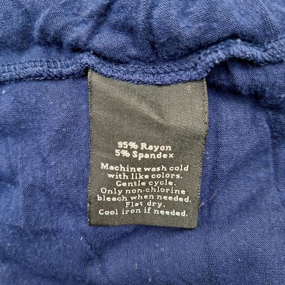 Rock & Republic Navy Blue Off-the-shoulder Peekaboo Short Sleeve Shirt Top Sz M - Picture 7 of 11